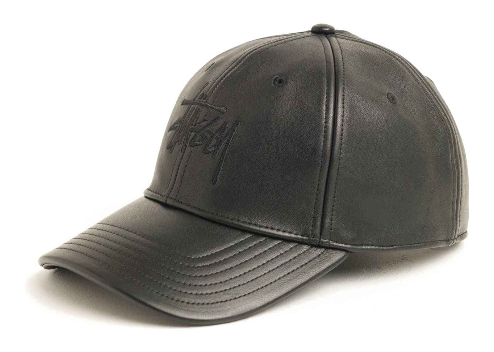 Stussy Leather Basic Stussy Cap Black - görsel 2