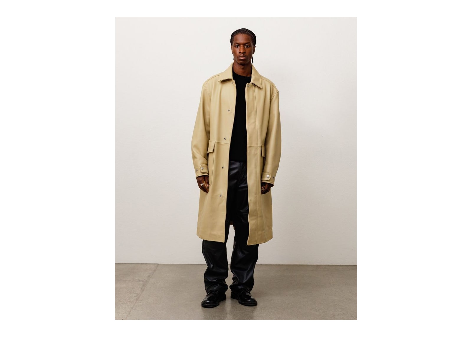 Stussy Leather Duster Sand - görsel 3