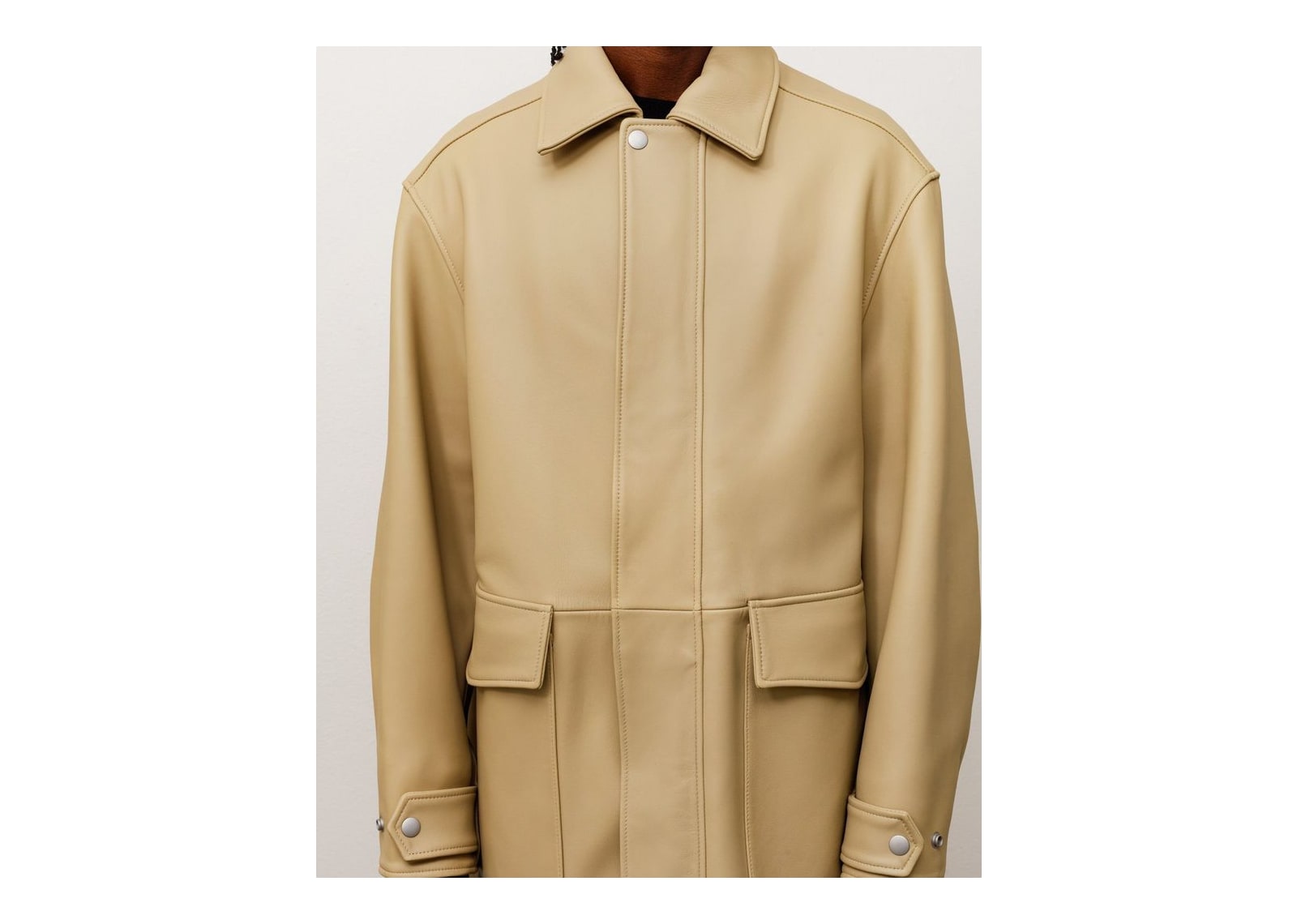 Stussy Leather Duster Sand - görsel 6
