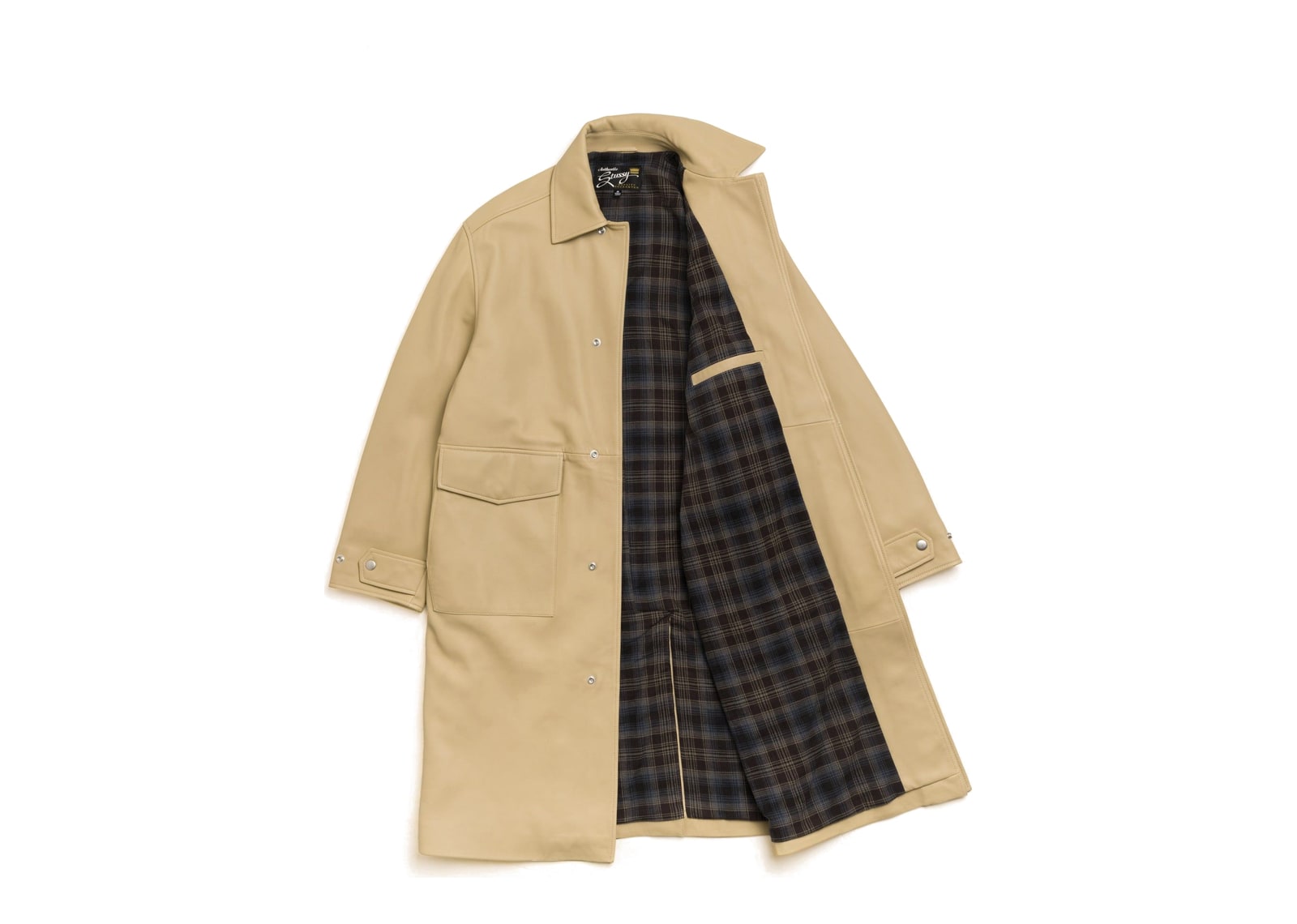 Stussy Leather Duster Sand - görsel 8