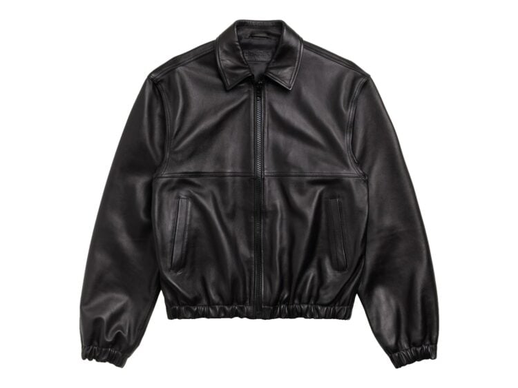 Stussy Leather Work Jacket Black