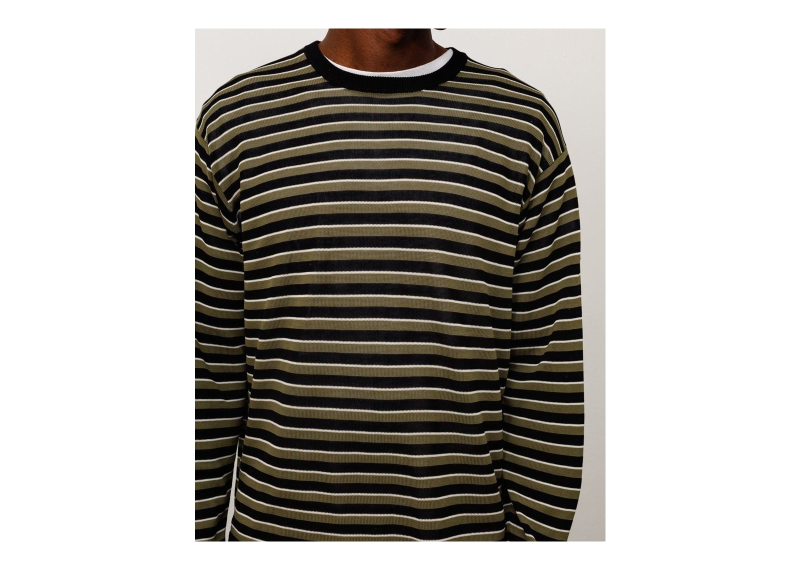 Stussy Lightweight Stripe Sweater Black - görsel 4