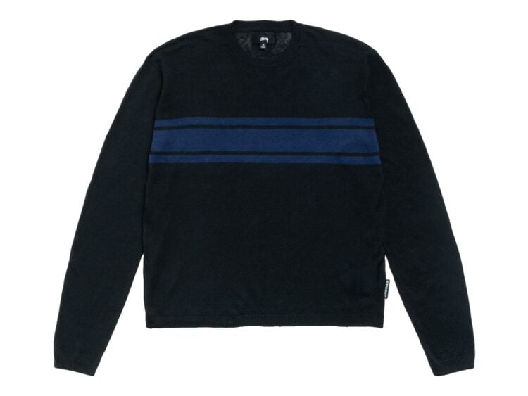 Stussy Lightweight Striped Sweater Black
