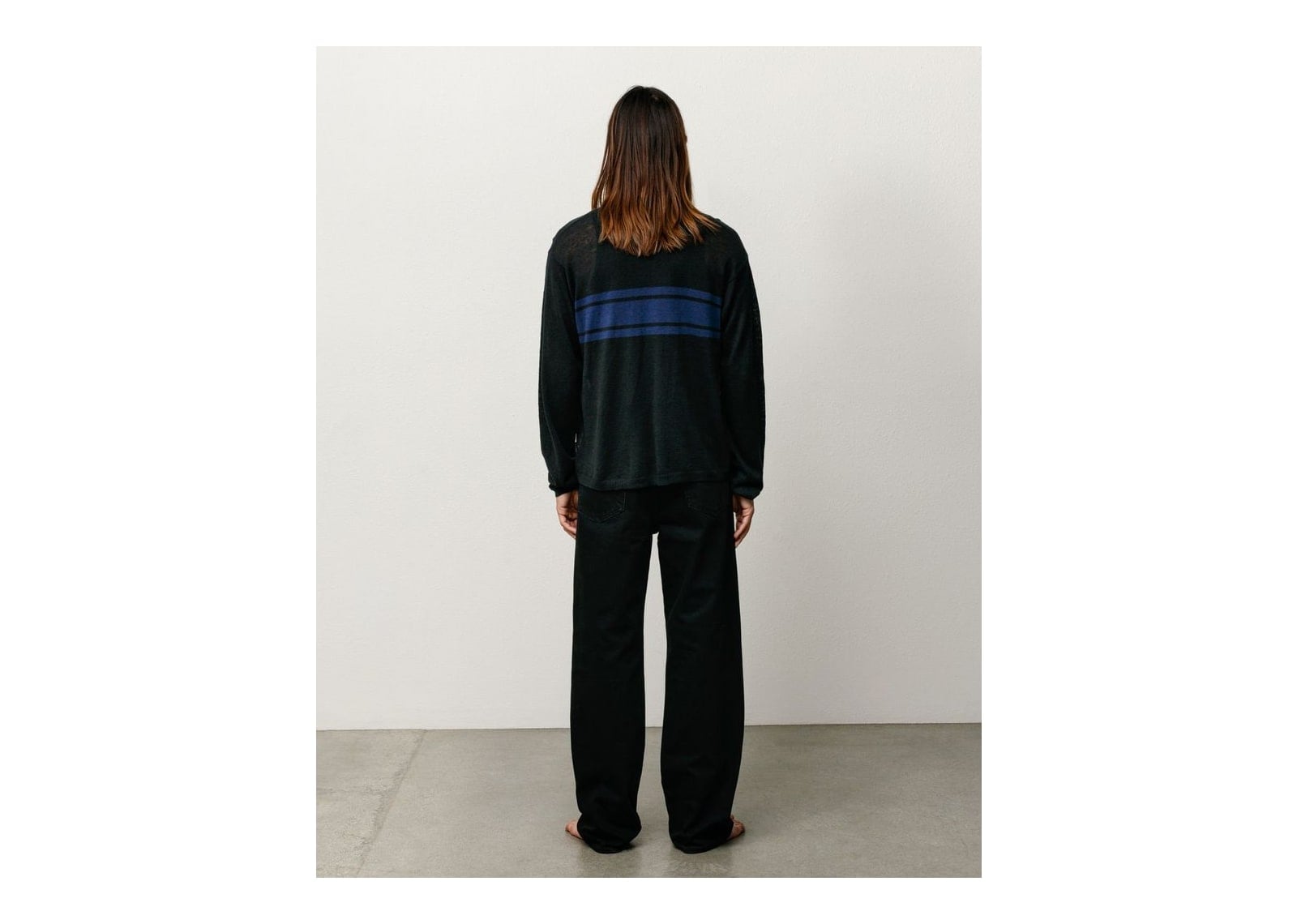 Stussy Lightweight Striped Sweater Black - görsel 4