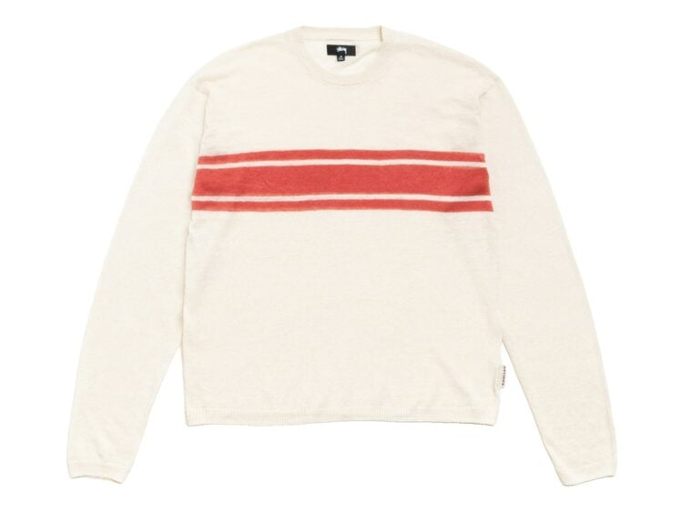 Stussy Lightweight Striped Sweater Bone
