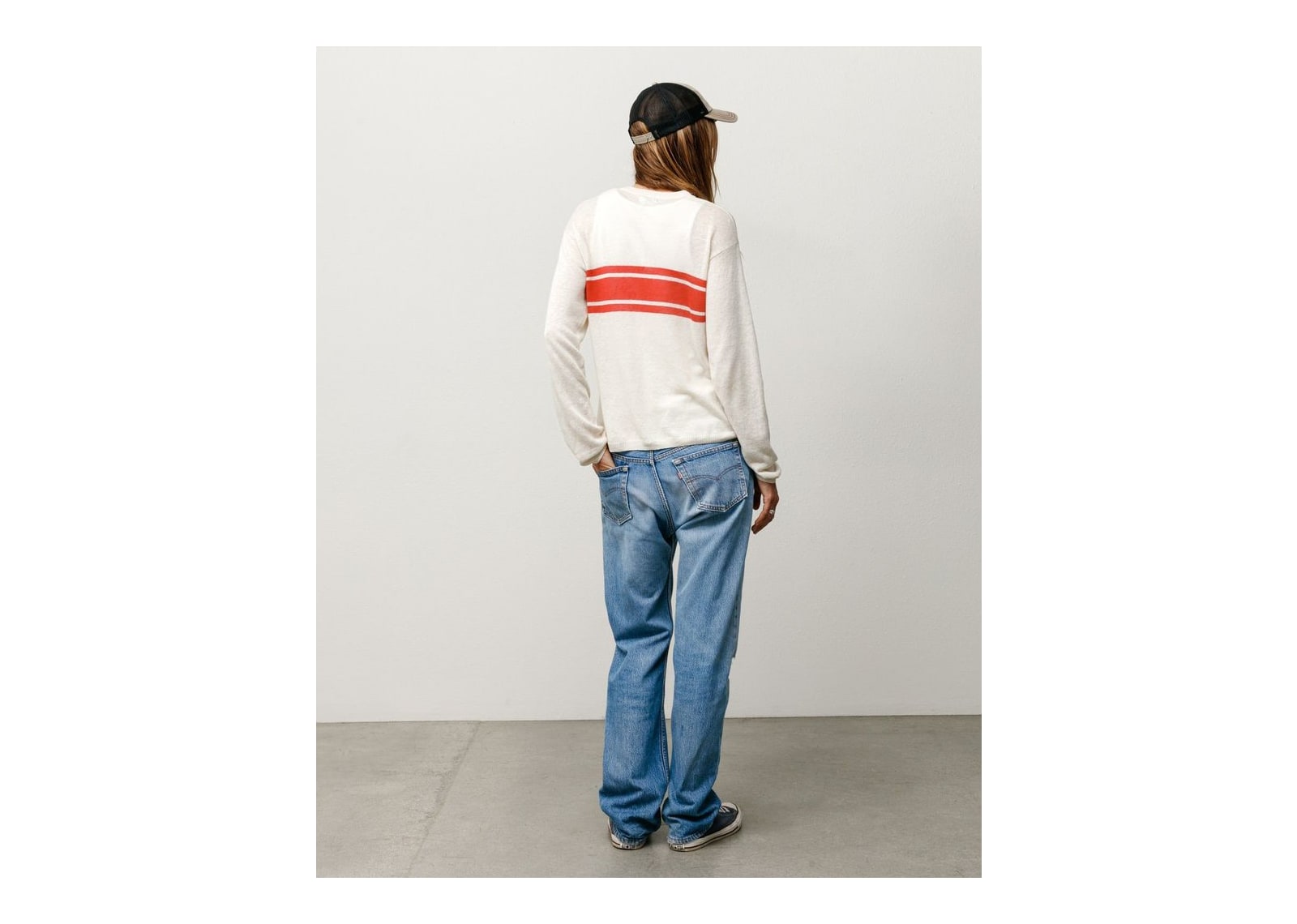 Stussy Lightweight Striped Sweater Bone - görsel 3