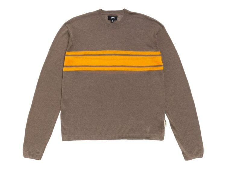 Stussy Lightweight Striped Sweater Brown