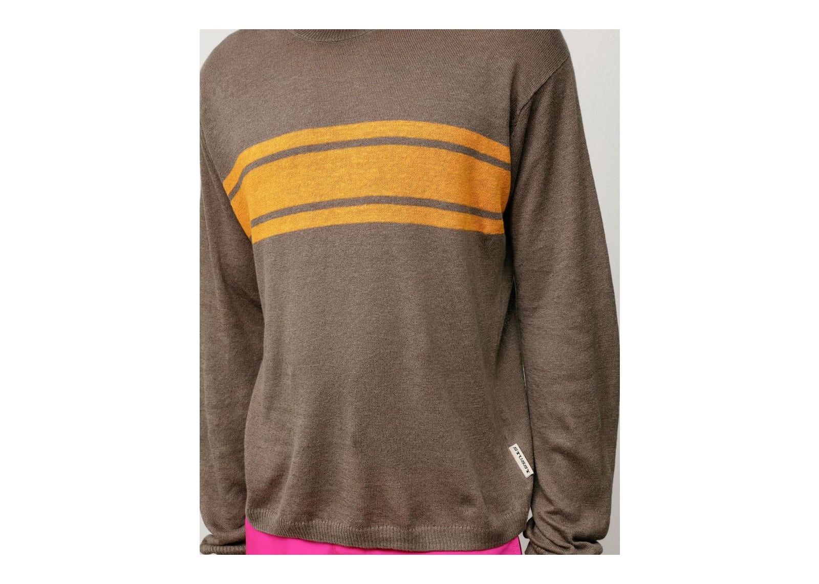Stussy Lightweight Striped Sweater Brown - görsel 4