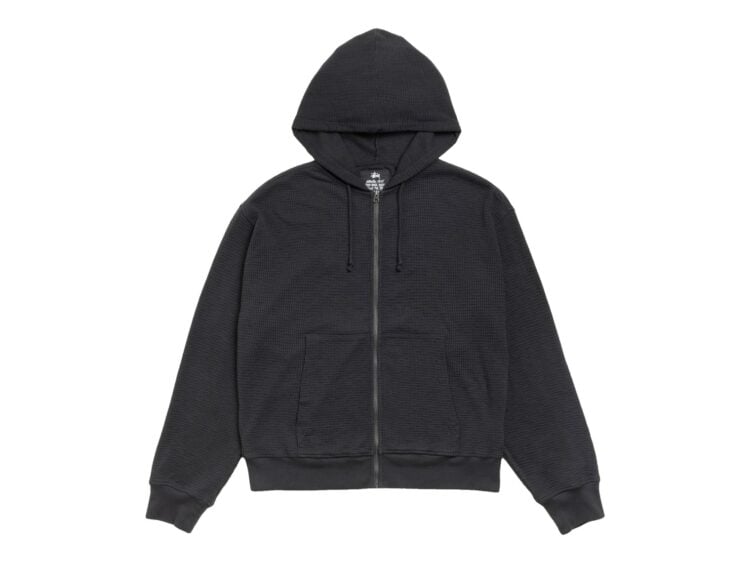 Stussy Lightweight Thermal Hoodie Faded Black
