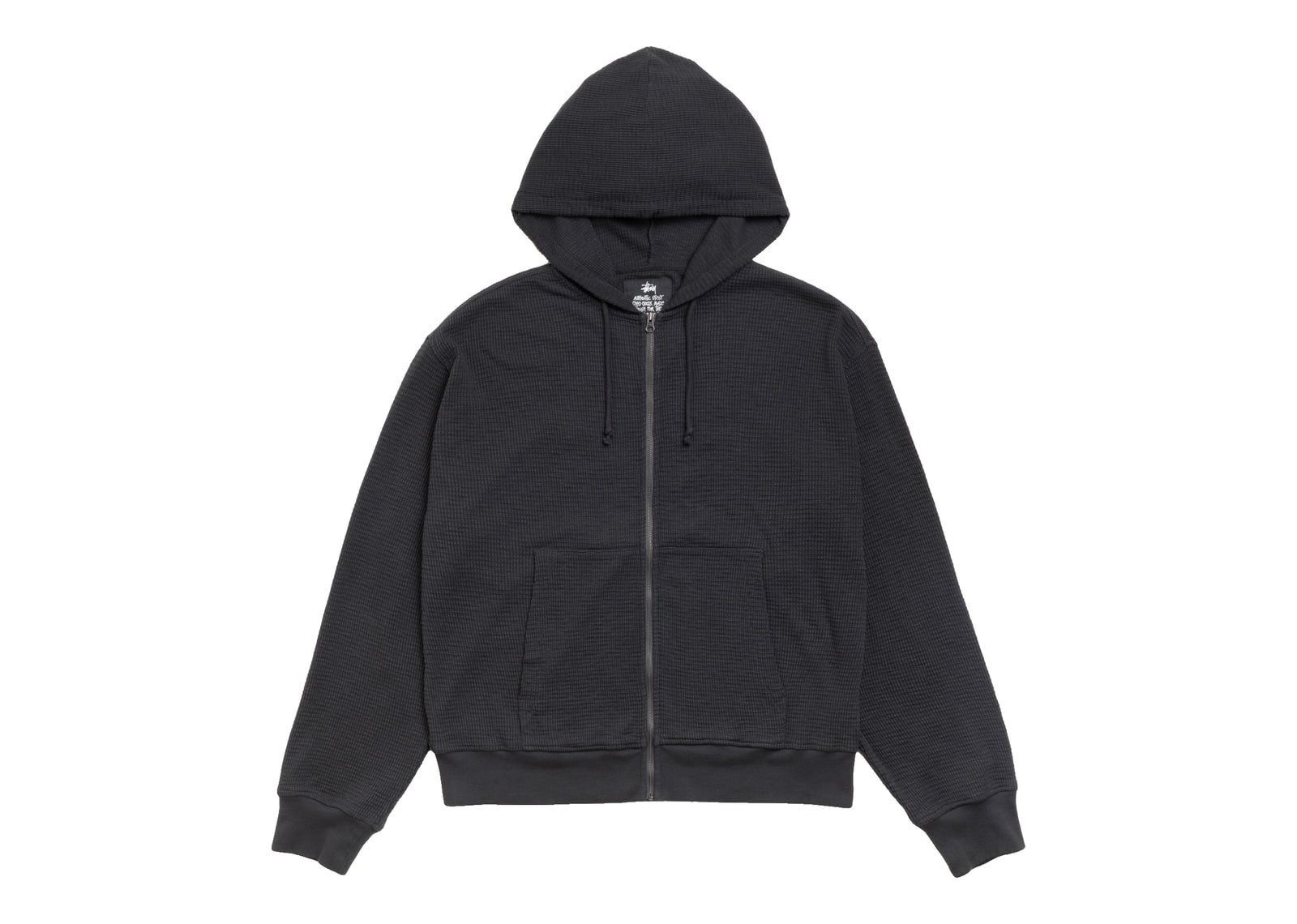 Stussy Lightweight Thermal Hoodie Faded Black