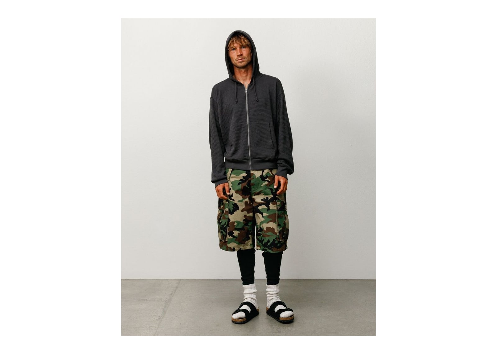 Stussy Lightweight Thermal Hoodie Faded Black - görsel 2