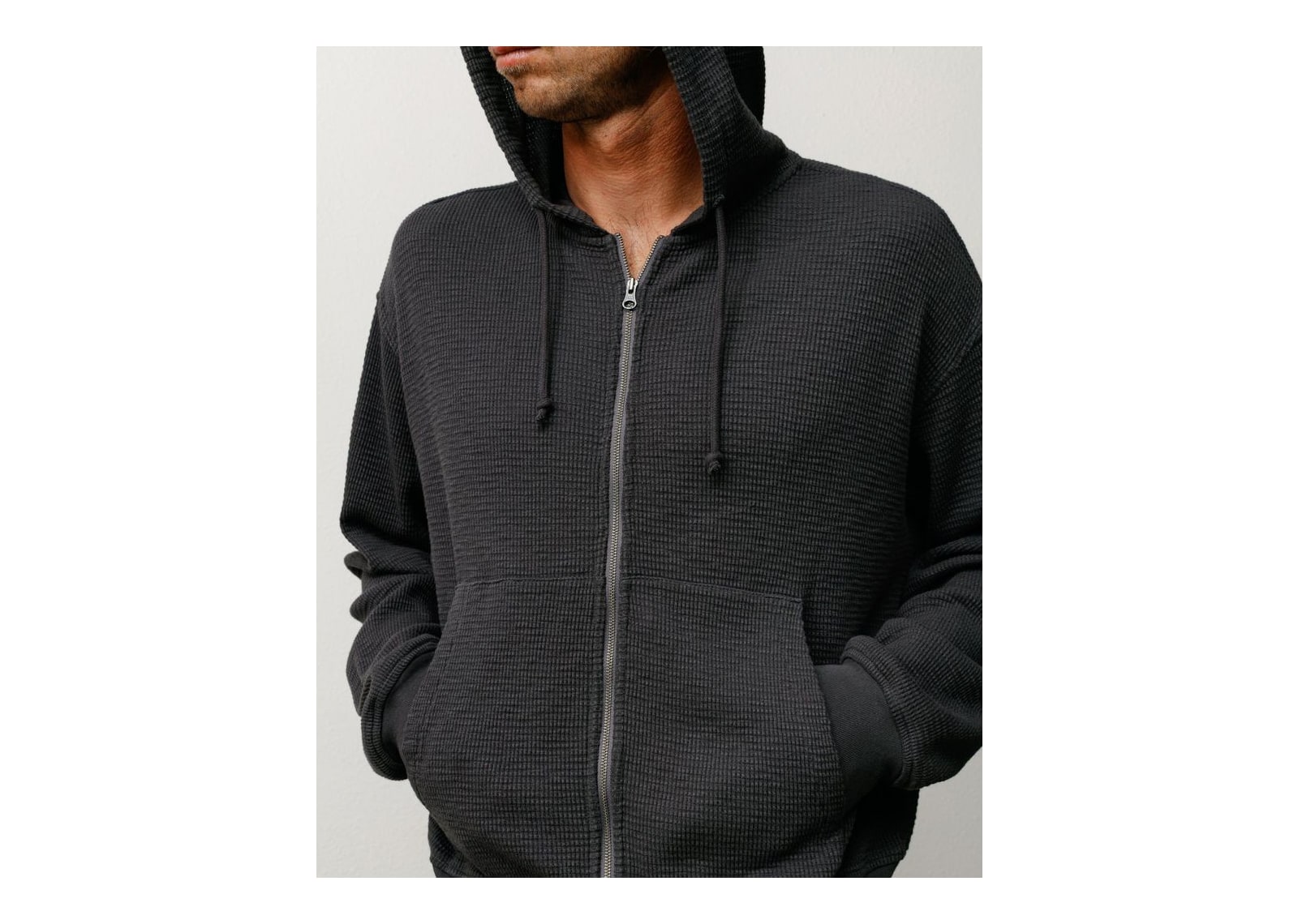 Stussy Lightweight Thermal Hoodie Faded Black - görsel 3