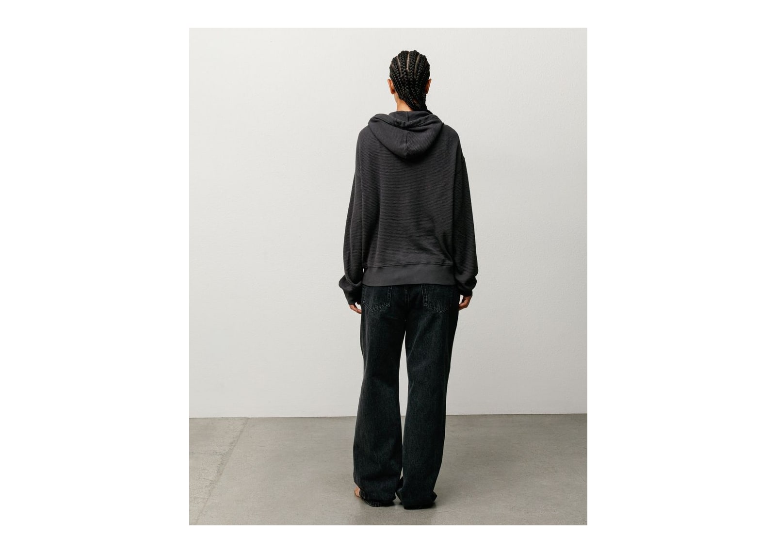 Stussy Lightweight Thermal Hoodie Faded Black - görsel 6