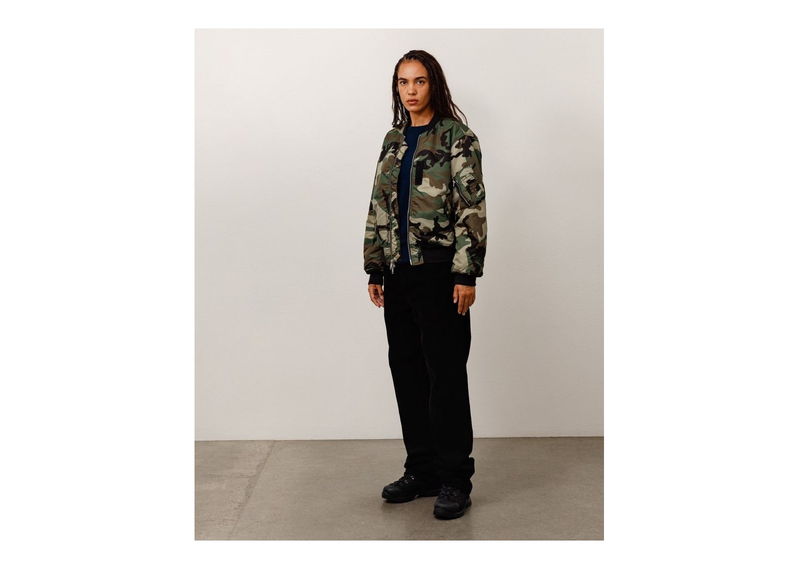Stussy MA-1 Bomber Jacket Woodland Camo - görsel 2