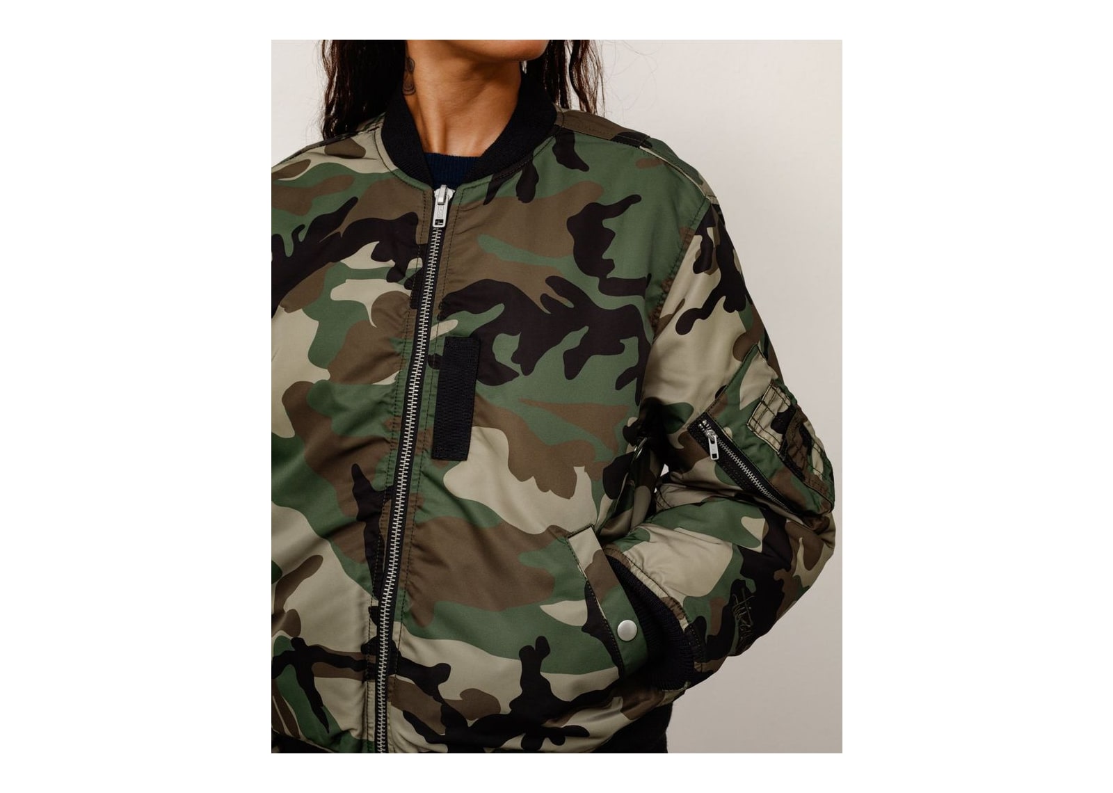 Stussy MA-1 Bomber Jacket Woodland Camo - görsel 3