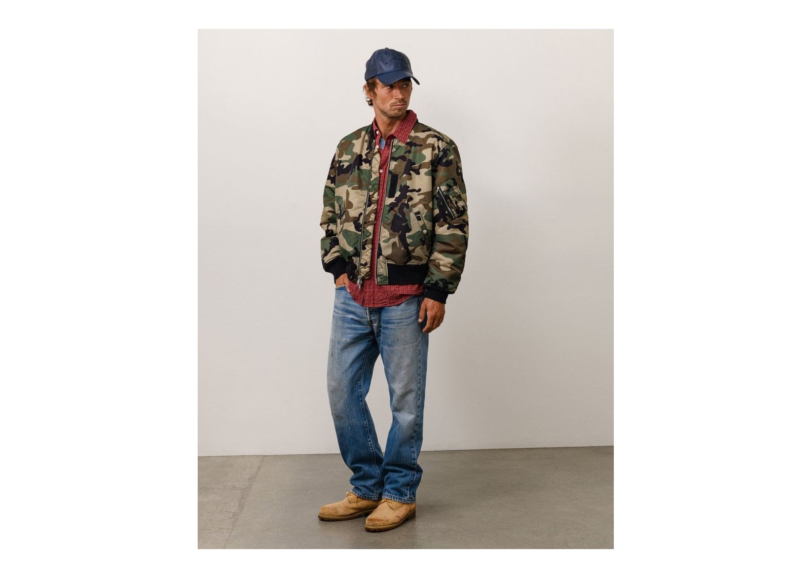 Stussy MA-1 Bomber Jacket Woodland Camo - görsel 5