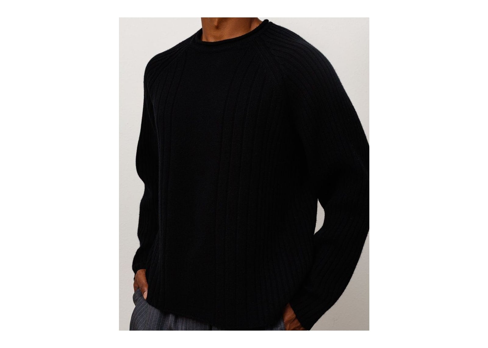 Stussy Merino Roll Neck Sweater Black - görsel 3