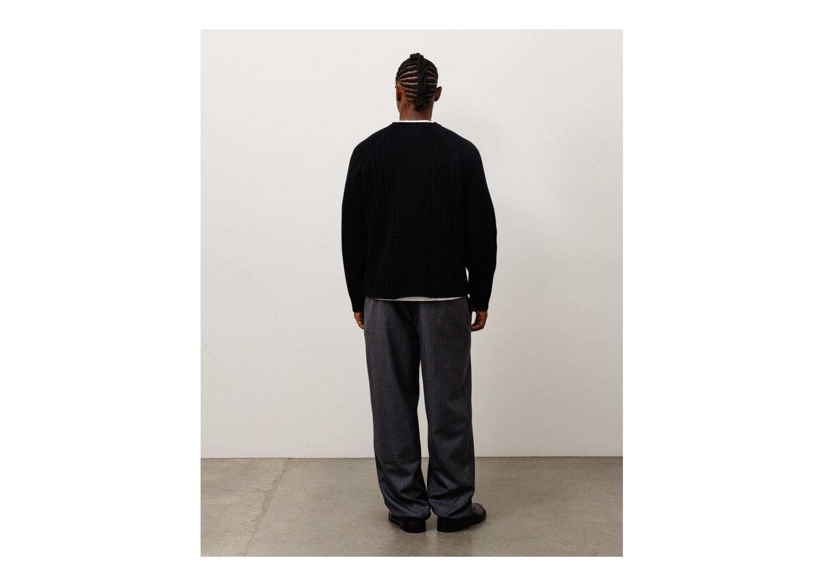 Stussy Merino Roll Neck Sweater Black - görsel 4