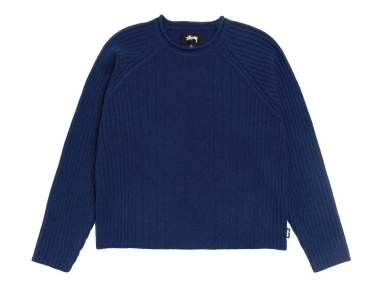Stussy Merino Roll Neck Sweater Blue