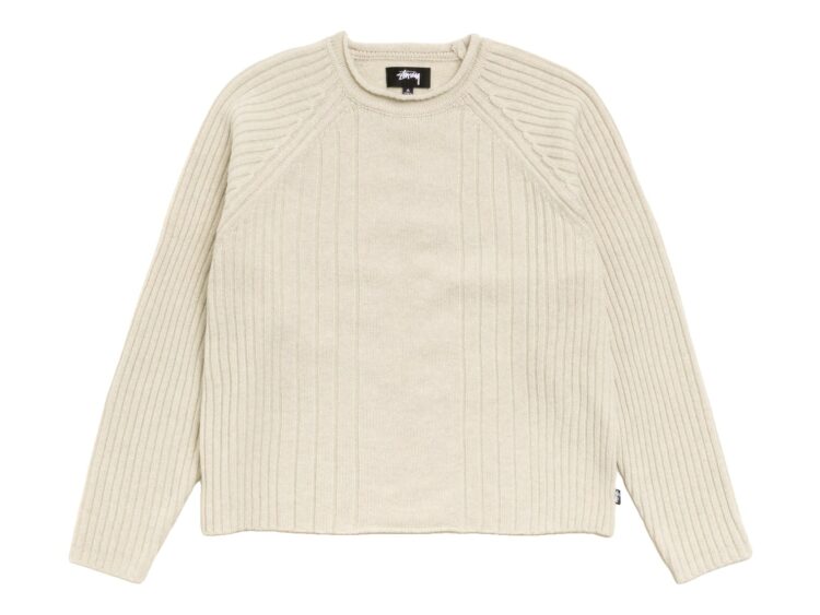 Stussy Merino Roll Neck Sweater Natural