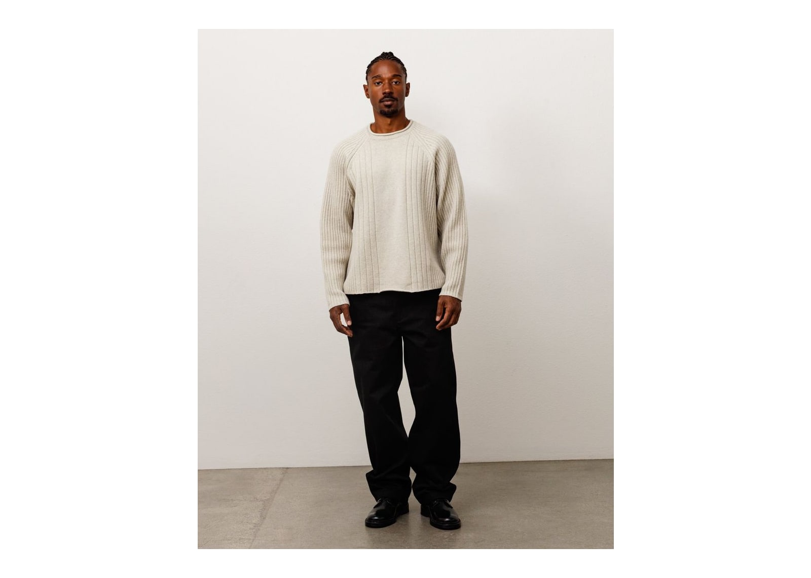 Stussy Merino Roll Neck Sweater Natural - görsel 2