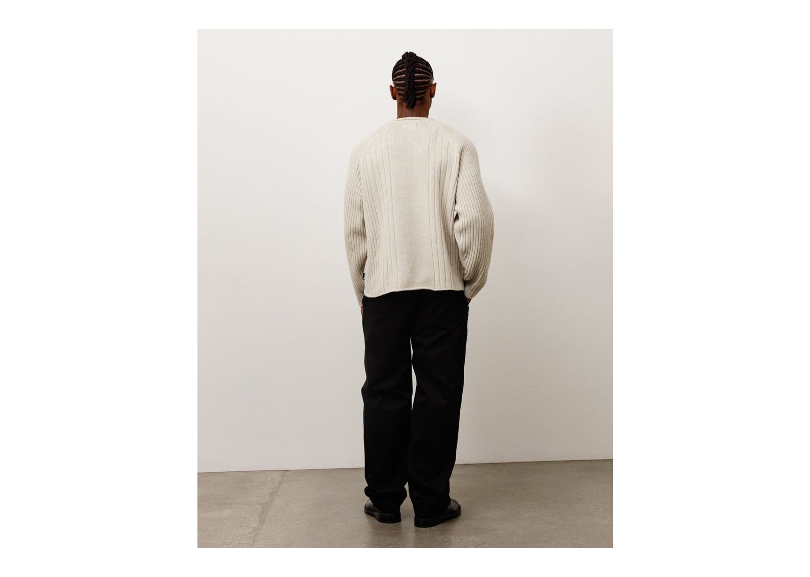 Stussy Merino Roll Neck Sweater Natural - görsel 3