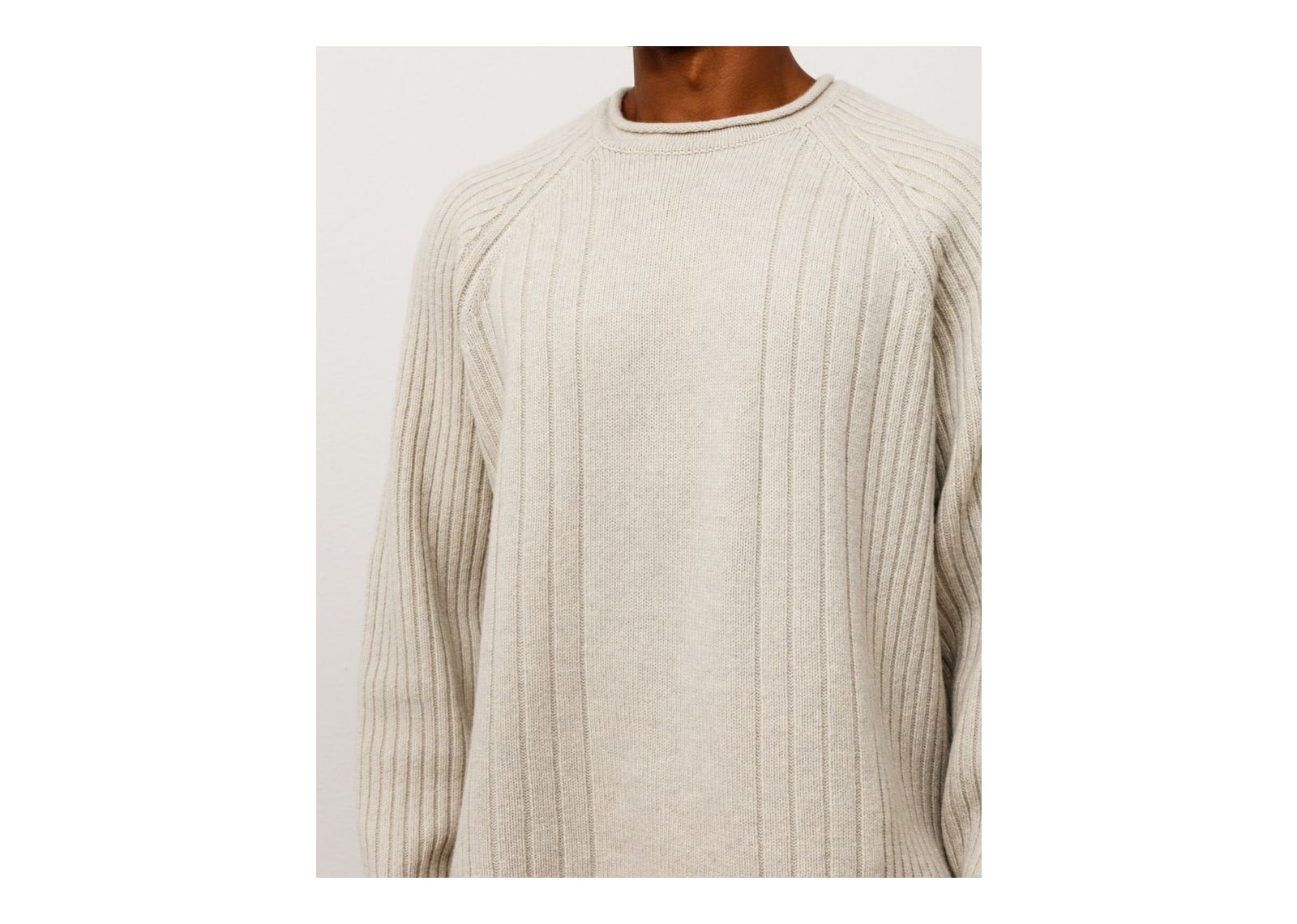 Stussy Merino Roll Neck Sweater Natural - görsel 4