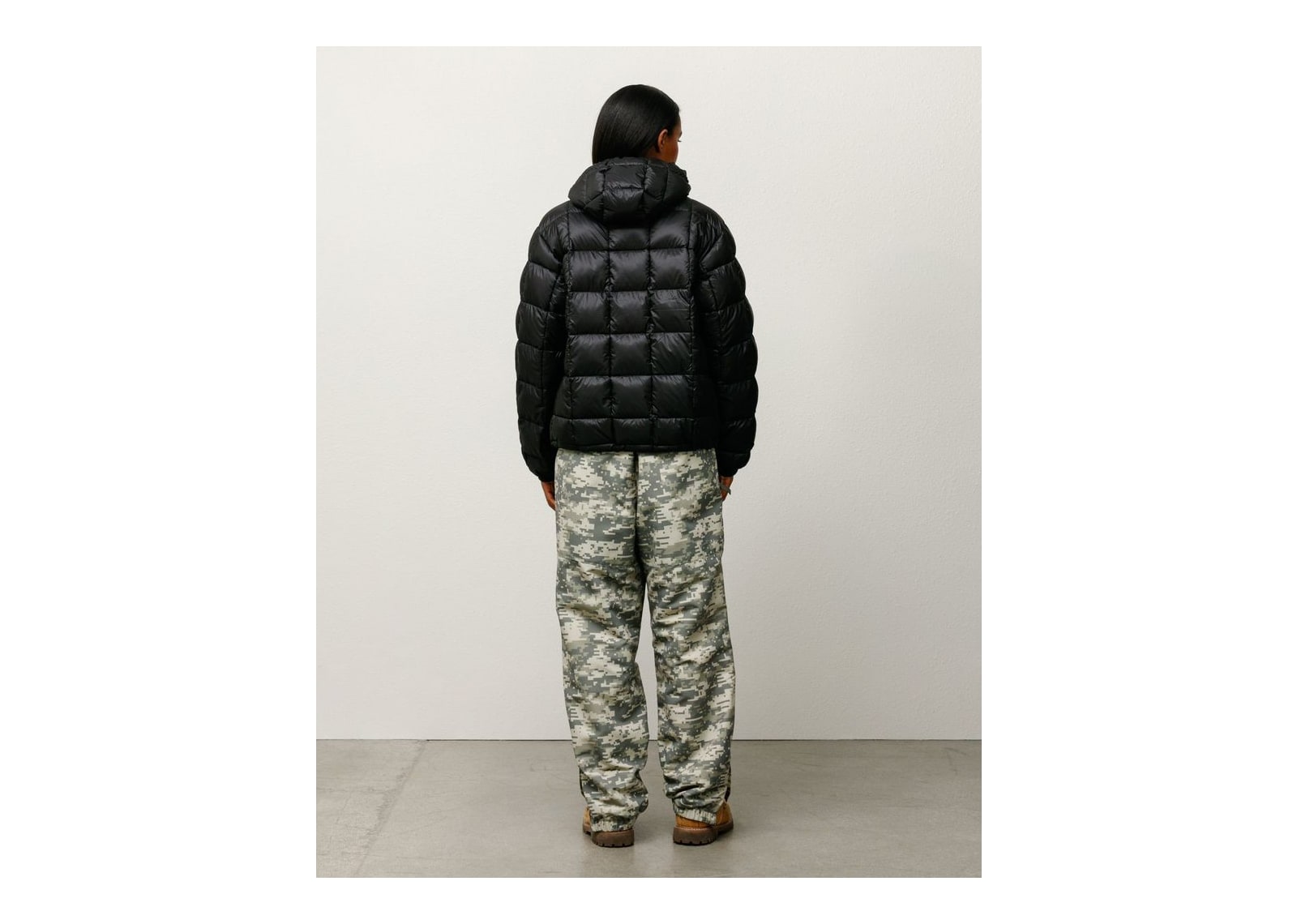 Stussy Midweight Hooded Puffer Black - görsel 5