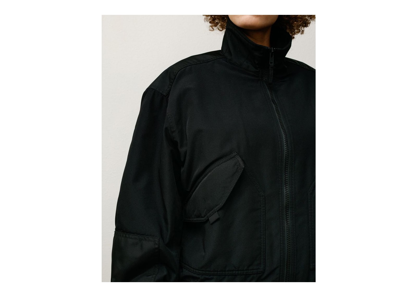 Stussy Mock Neck Flight Bomber Black - görsel 5