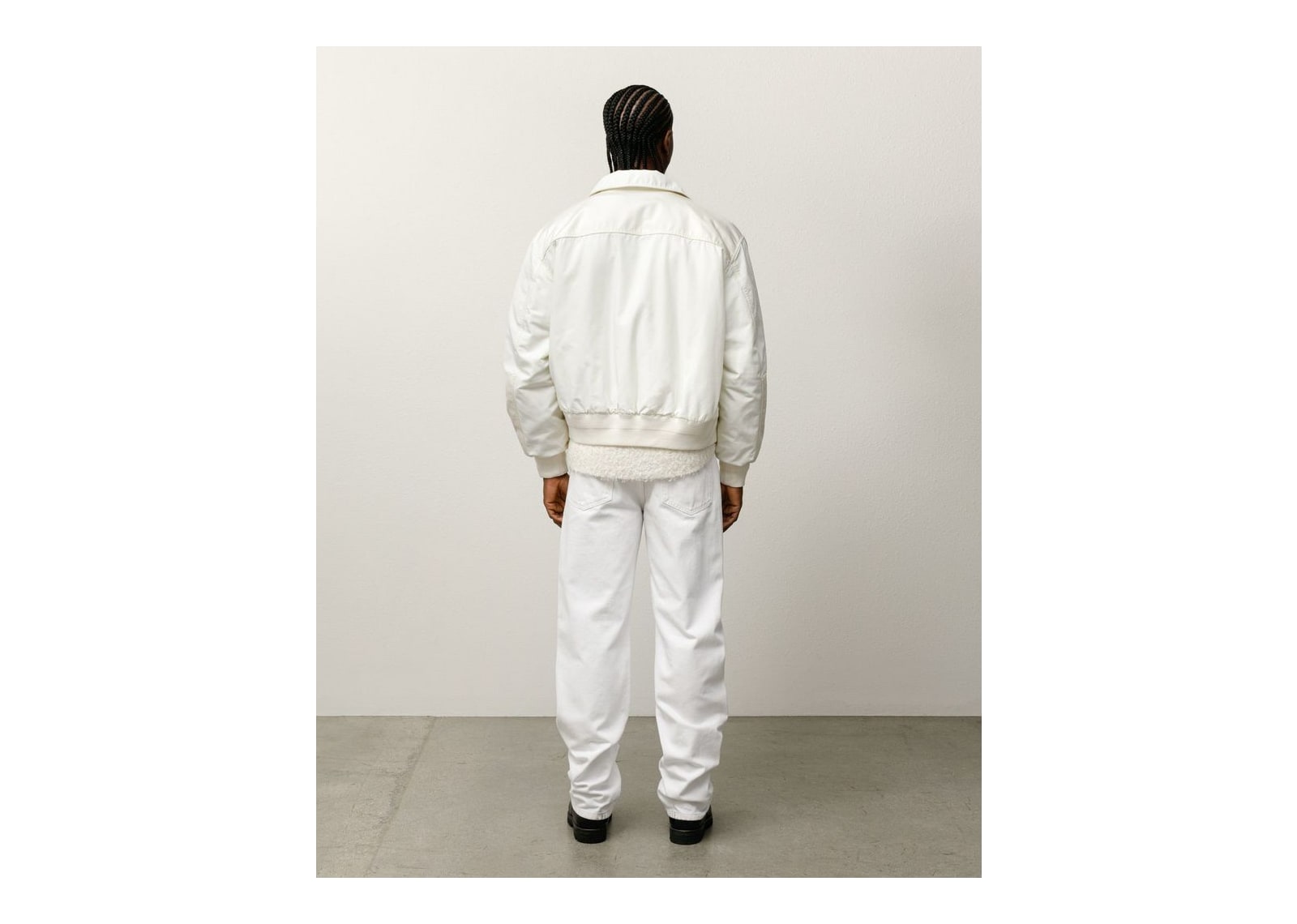 Stussy Mock Neck Flight Bomber White - görsel 3