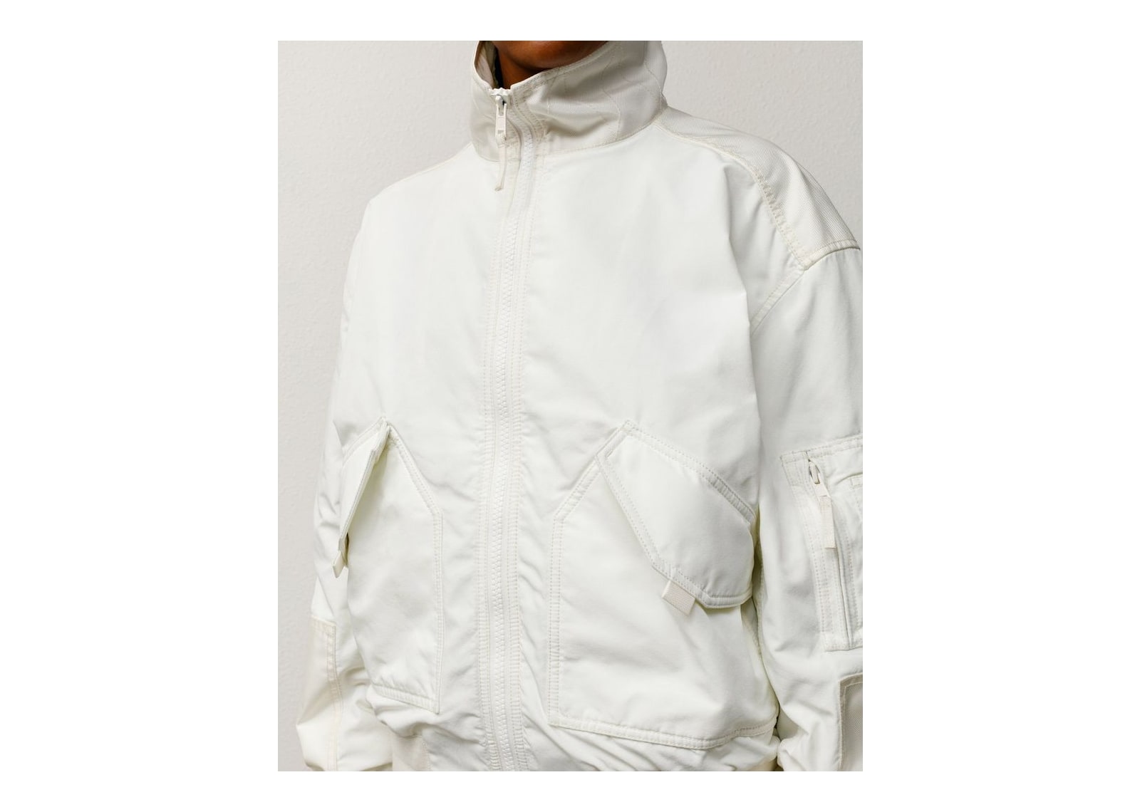 Stussy Mock Neck Flight Bomber White - görsel 5