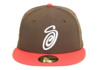 Stussy New Era 59FIFTY Swirly S Cap Brown/Orange