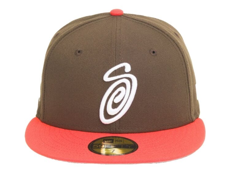 Stussy New Era 59FIFTY Swirly S Cap Brown/Orange