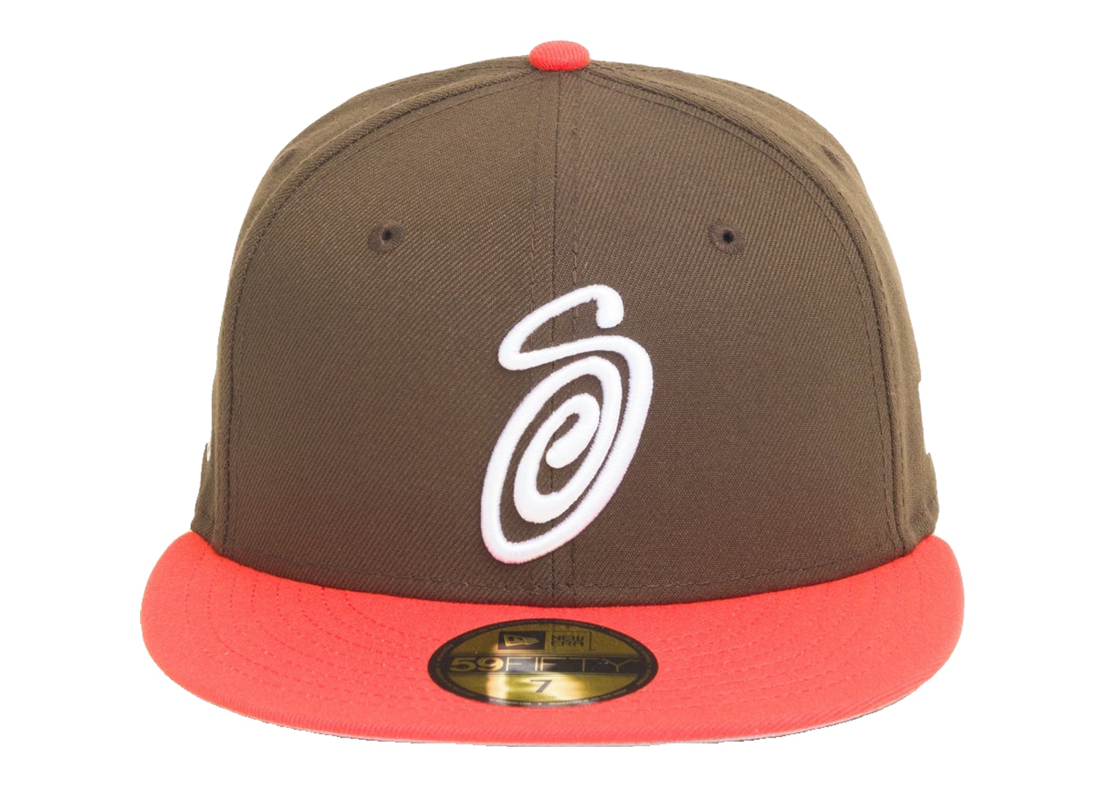 Stussy New Era 59FIFTY Swirly S Cap Brown/Orange