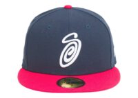 Stussy New Era 59FIFTY Swirly S Cap Navy/Red