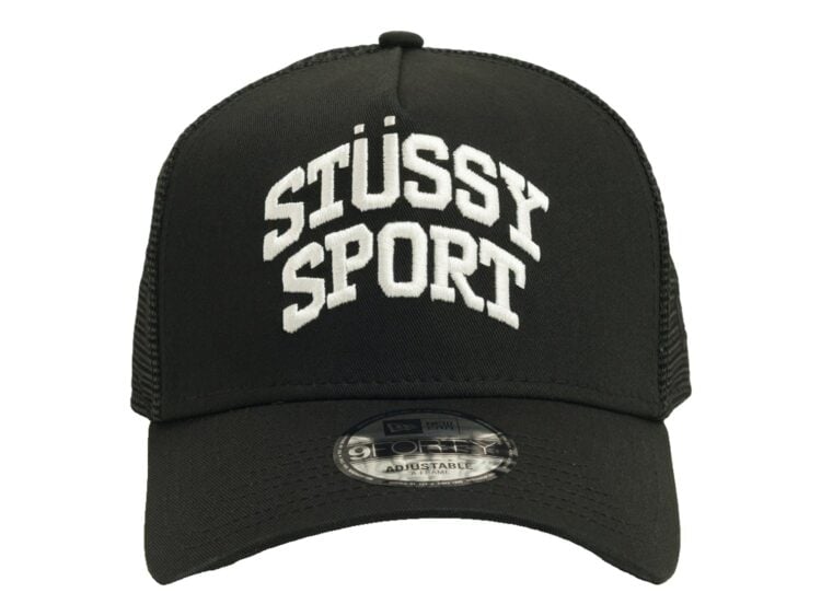 Stussy New Era 9FORTY Sport Trucker Cap Black