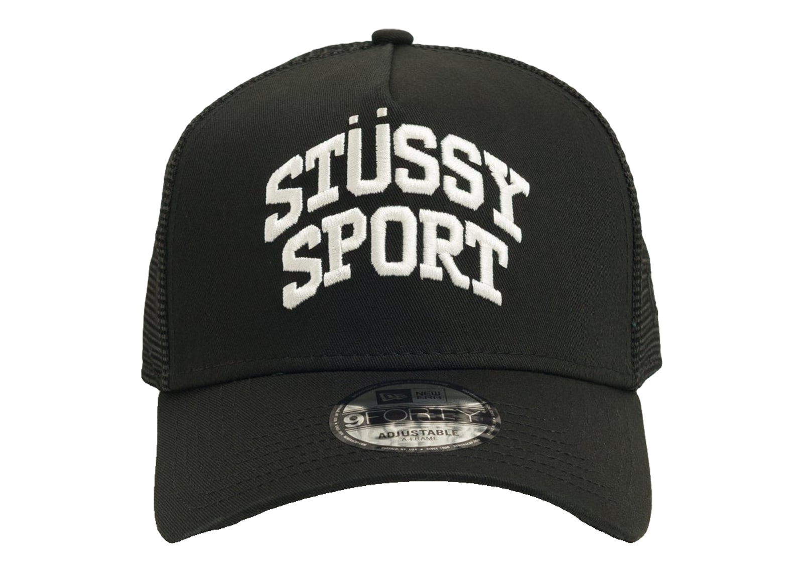 Stussy New Era 9FORTY Sport Trucker Cap Black