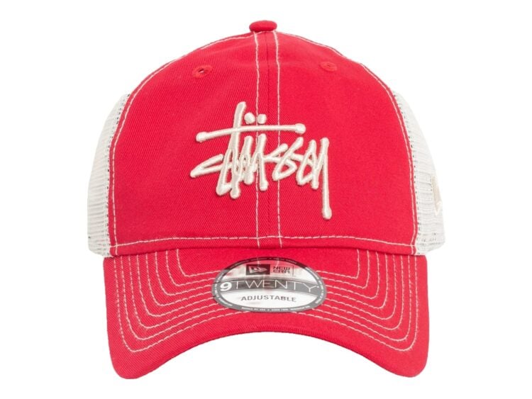 Stussy New Era 9TWENTY Basic Trucker Cap Scarlet