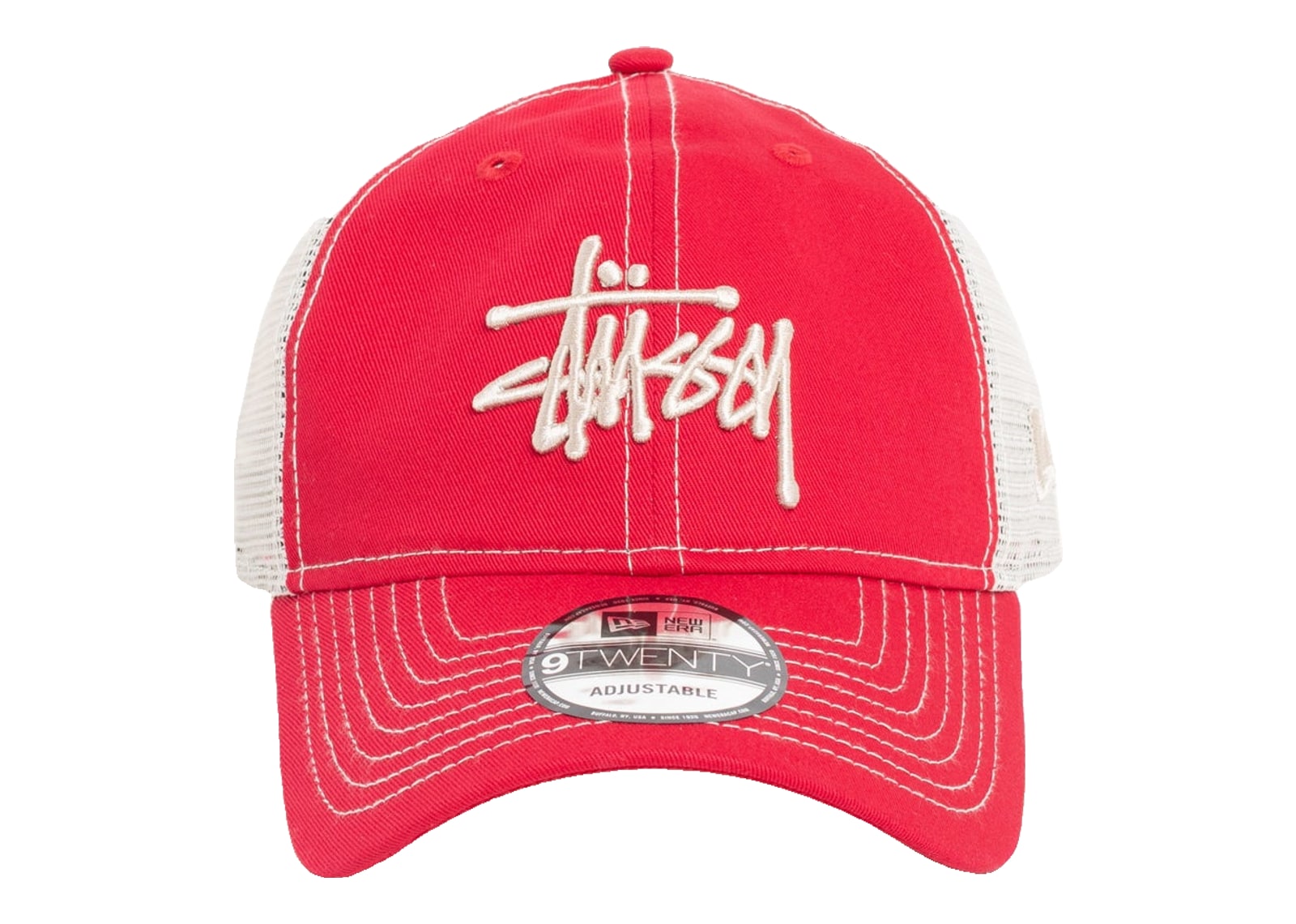 Stussy New Era 9TWENTY Basic Trucker Cap Scarlet