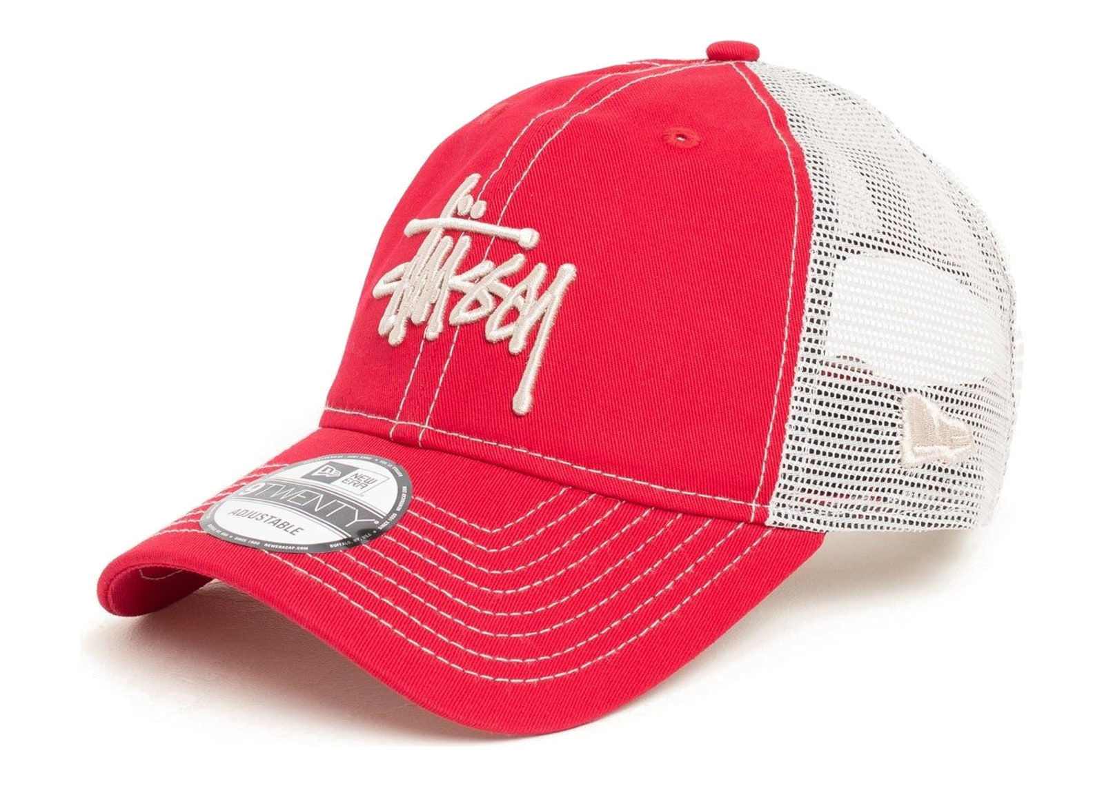 Stussy New Era 9TWENTY Basic Trucker Cap Scarlet - görsel 2