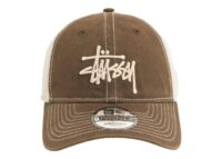 Stussy New Era 9TWENTY Washed Basic Trucker Cap Mocha