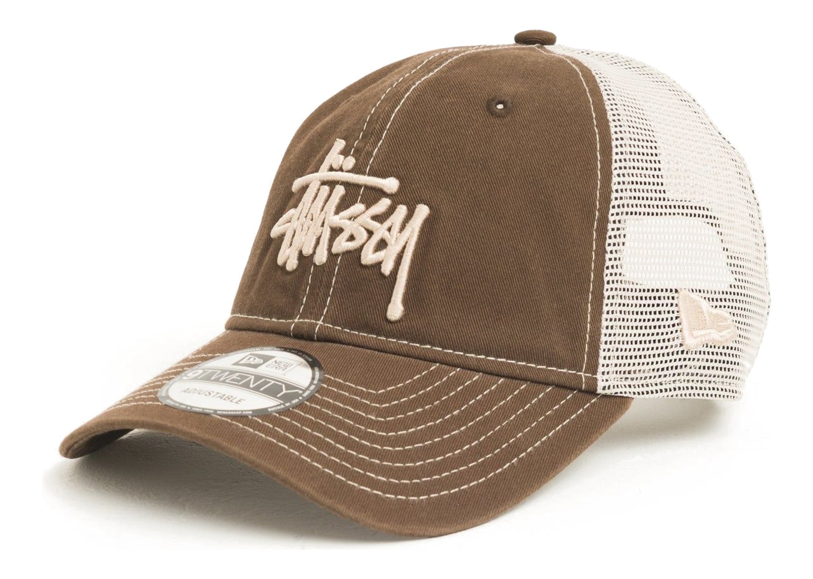 Stussy New Era 9TWENTY Washed Basic Trucker Cap Mocha - görsel 2