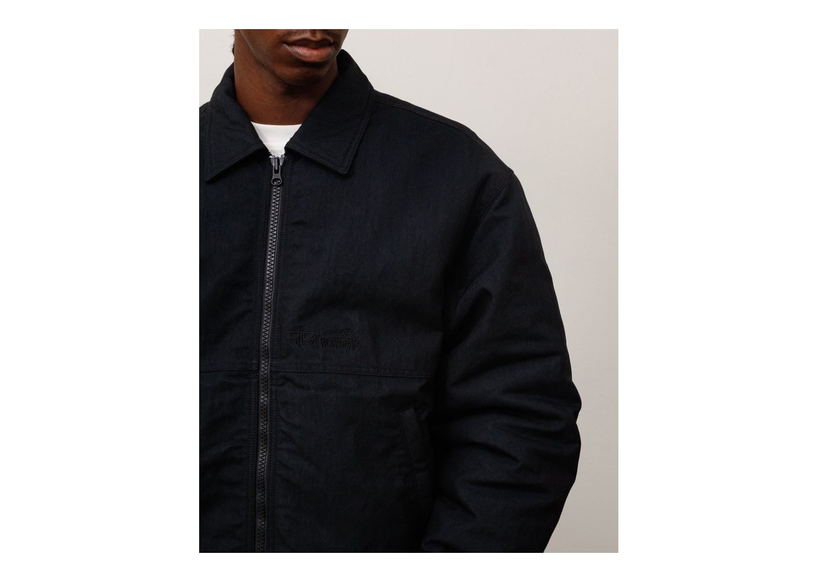 Stussy NYCO Collared Work Jacket Black - görsel 3