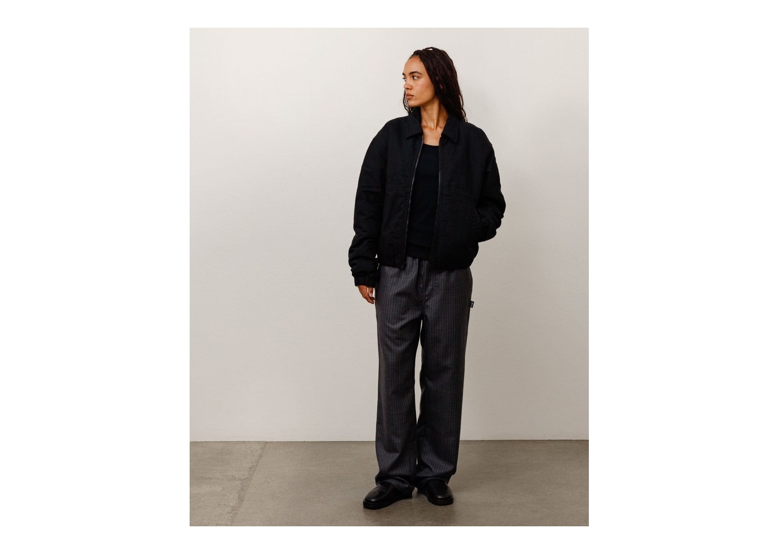 Stussy NYCO Collared Work Jacket Black - görsel 5