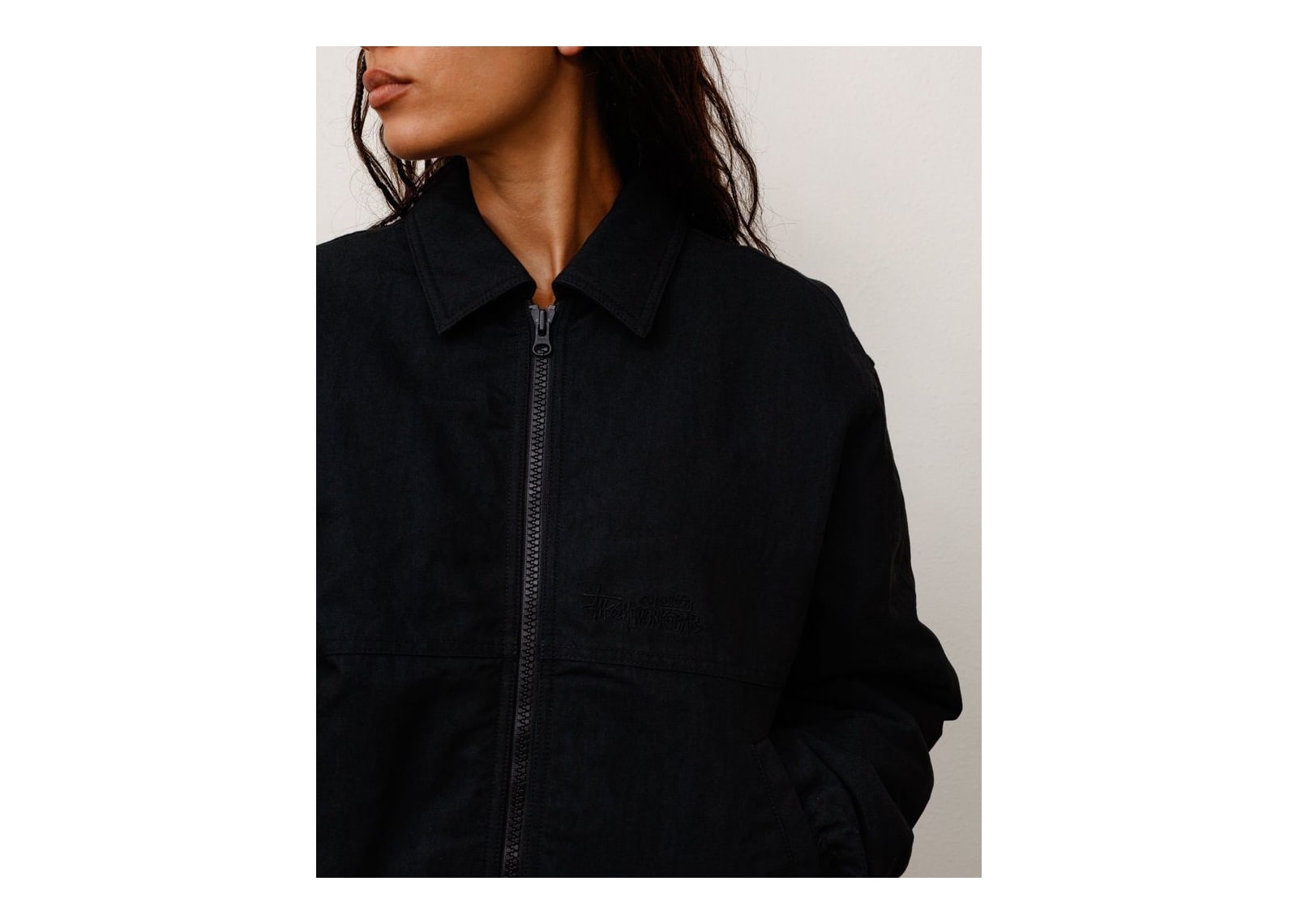Stussy NYCO Collared Work Jacket Black - görsel 6