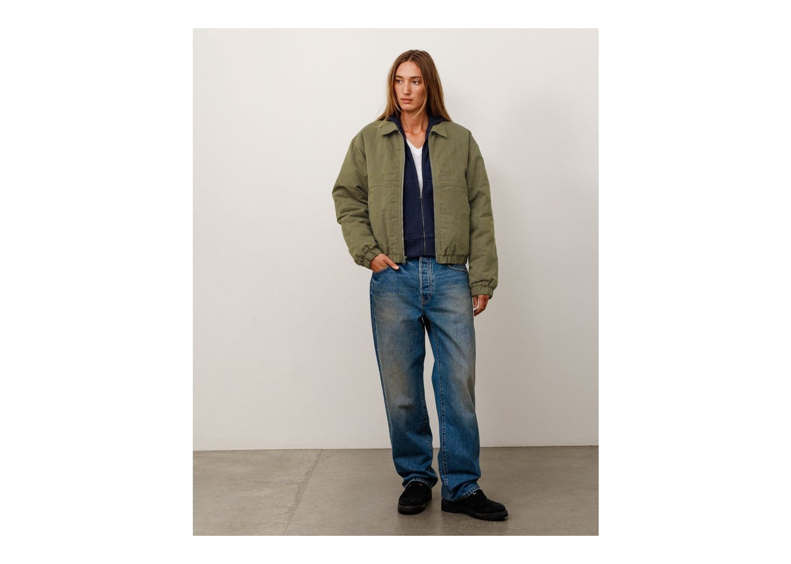 Stussy NYCO Collared Work Jacket Green - görsel 2