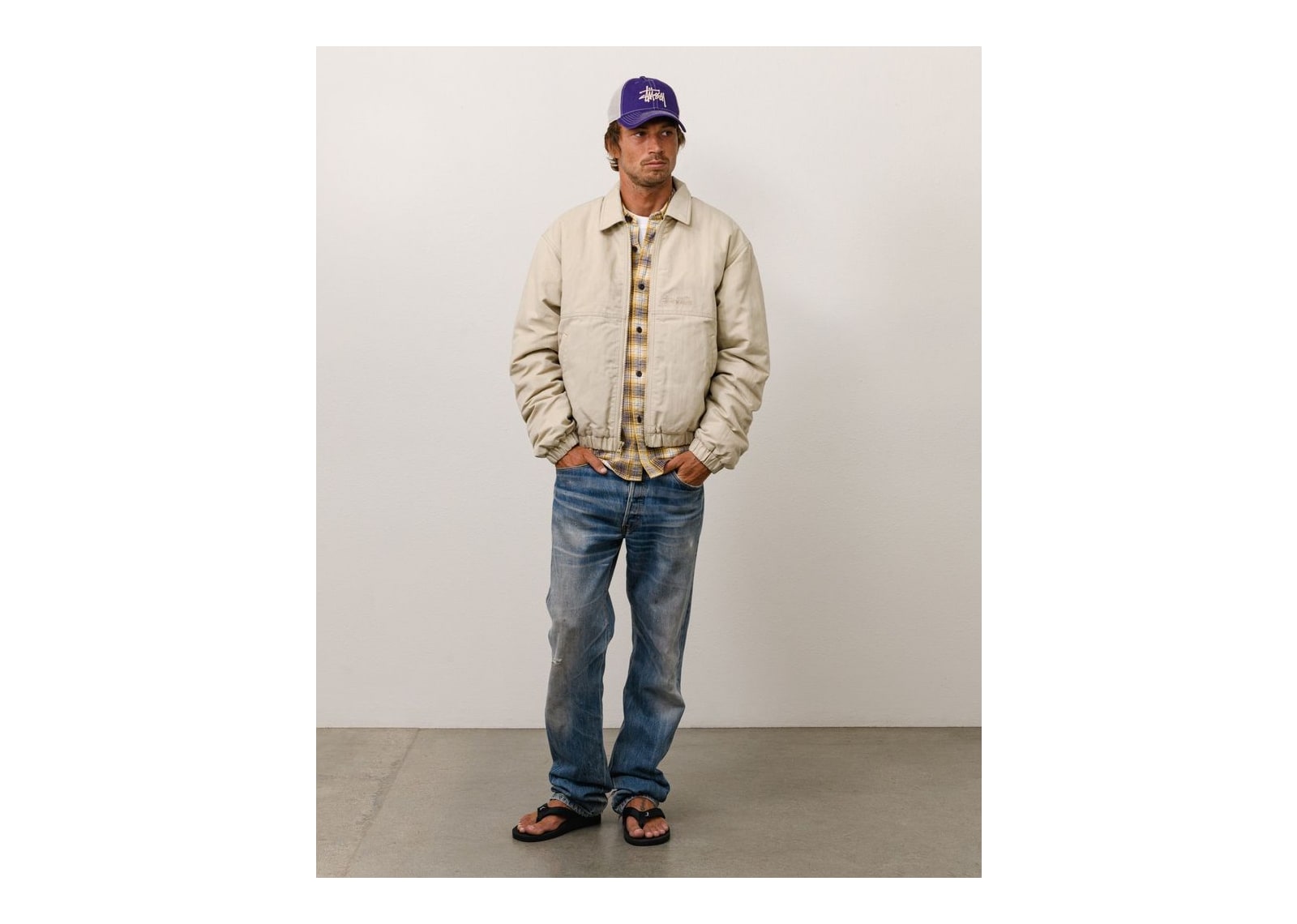 Stussy NYCO Collared Work Jacket Sand - görsel 2
