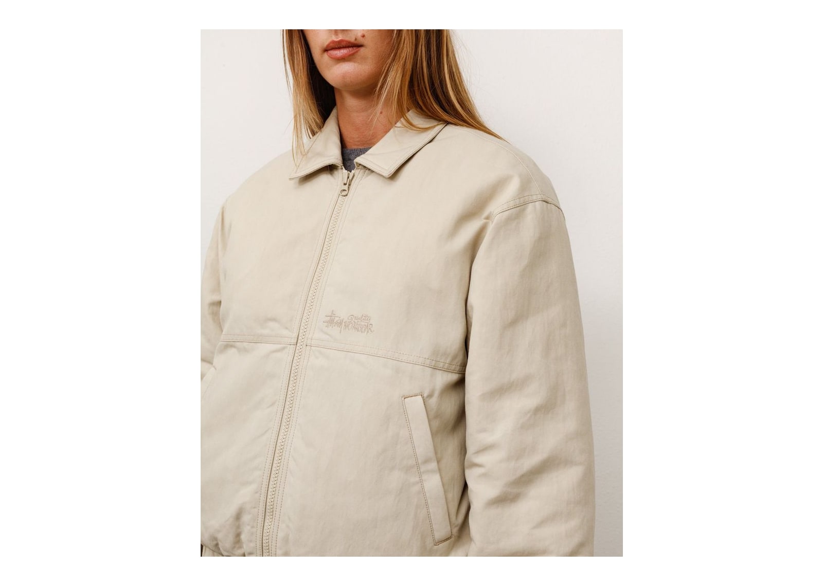 Stussy NYCO Collared Work Jacket Sand - görsel 5