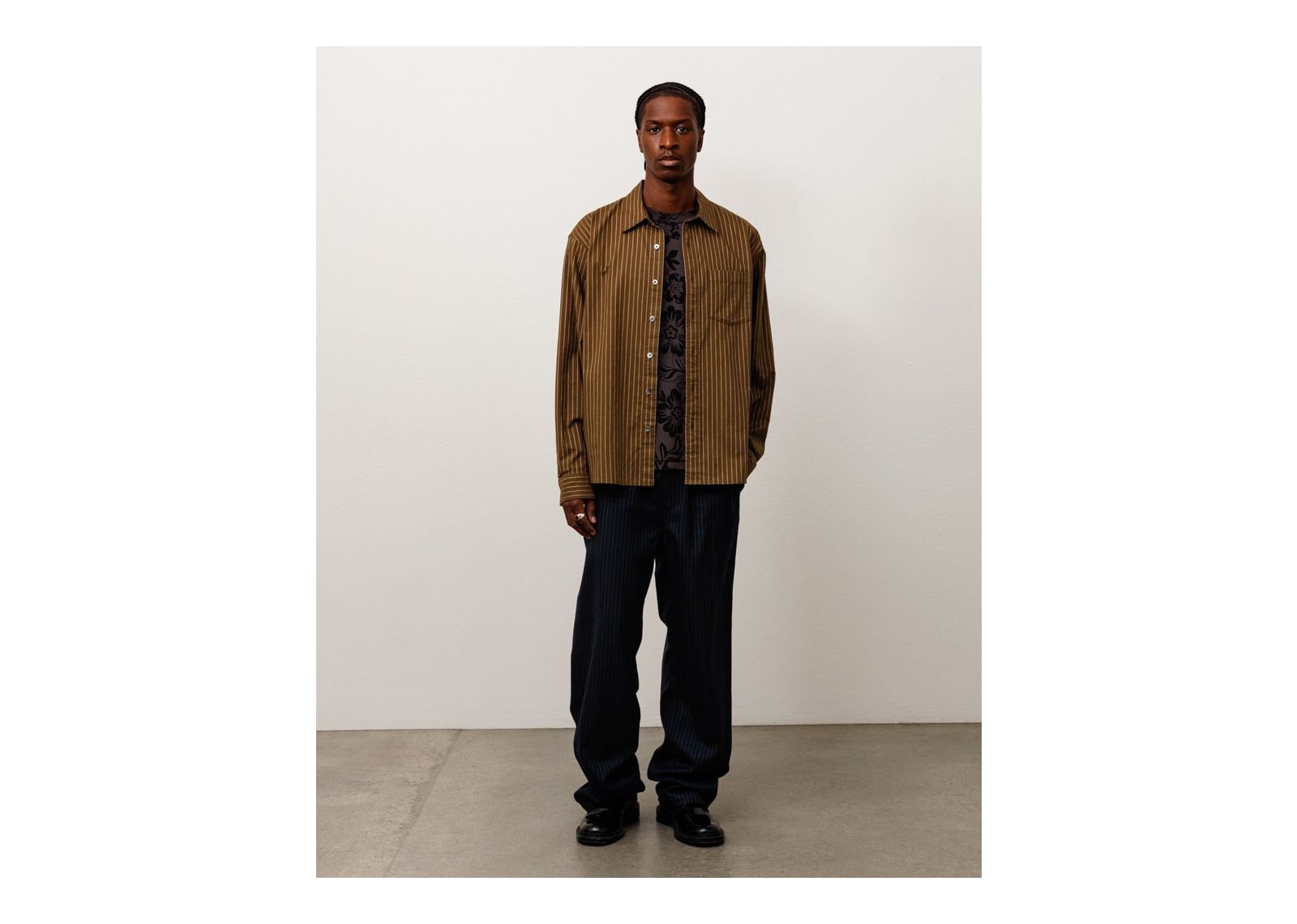 Stussy Oxford Shirt Brown Stripe - görsel 2