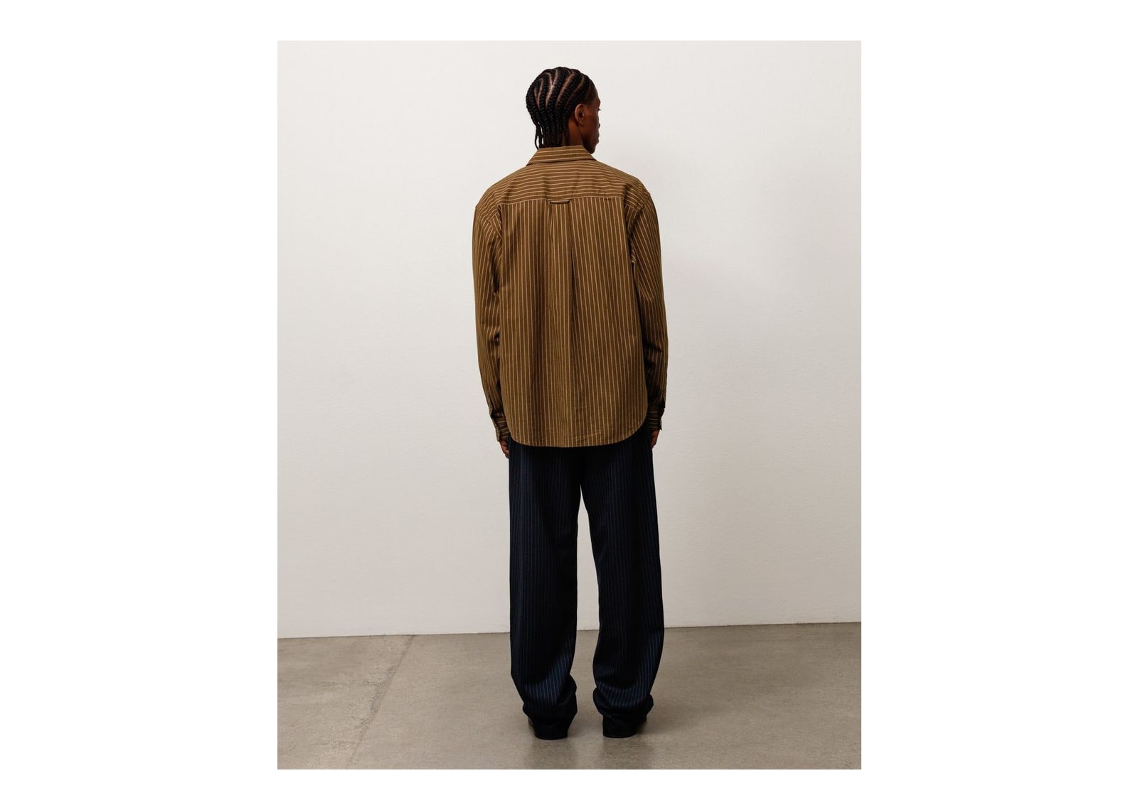 Stussy Oxford Shirt Brown Stripe - görsel 3